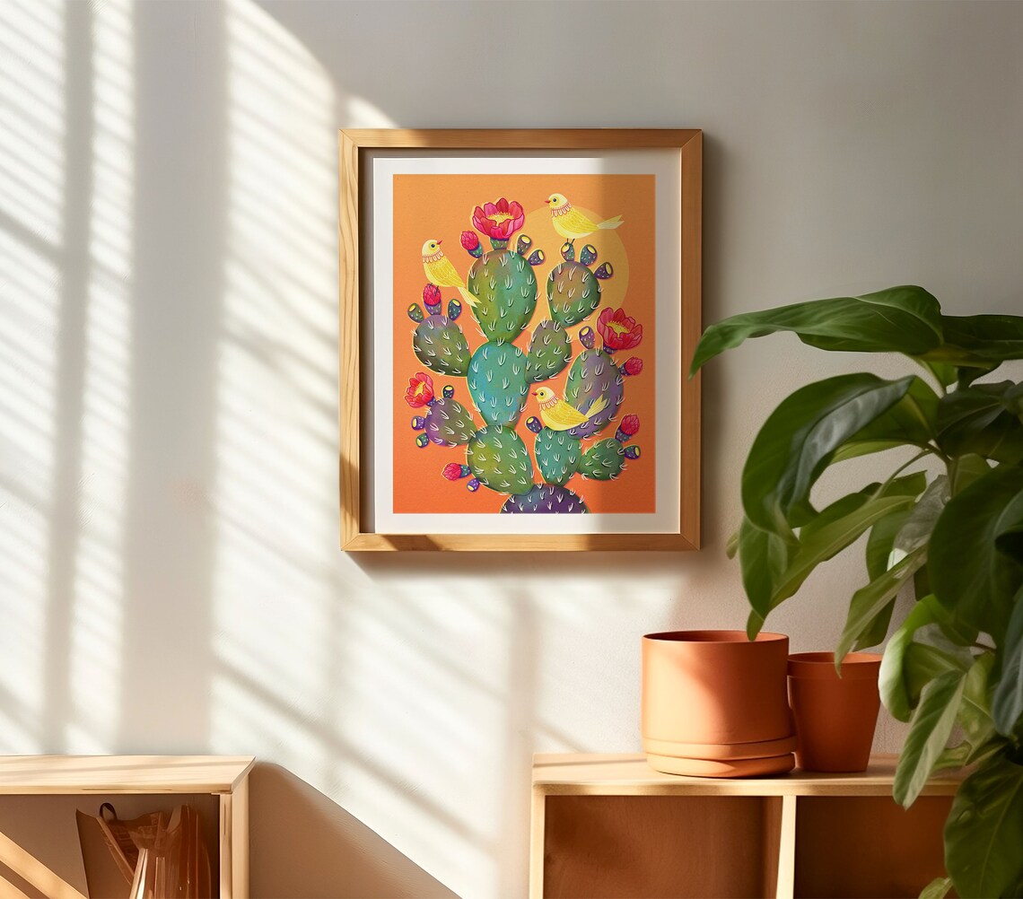 Desert Cactus Art Print, Botanical Wall Art - Image 2