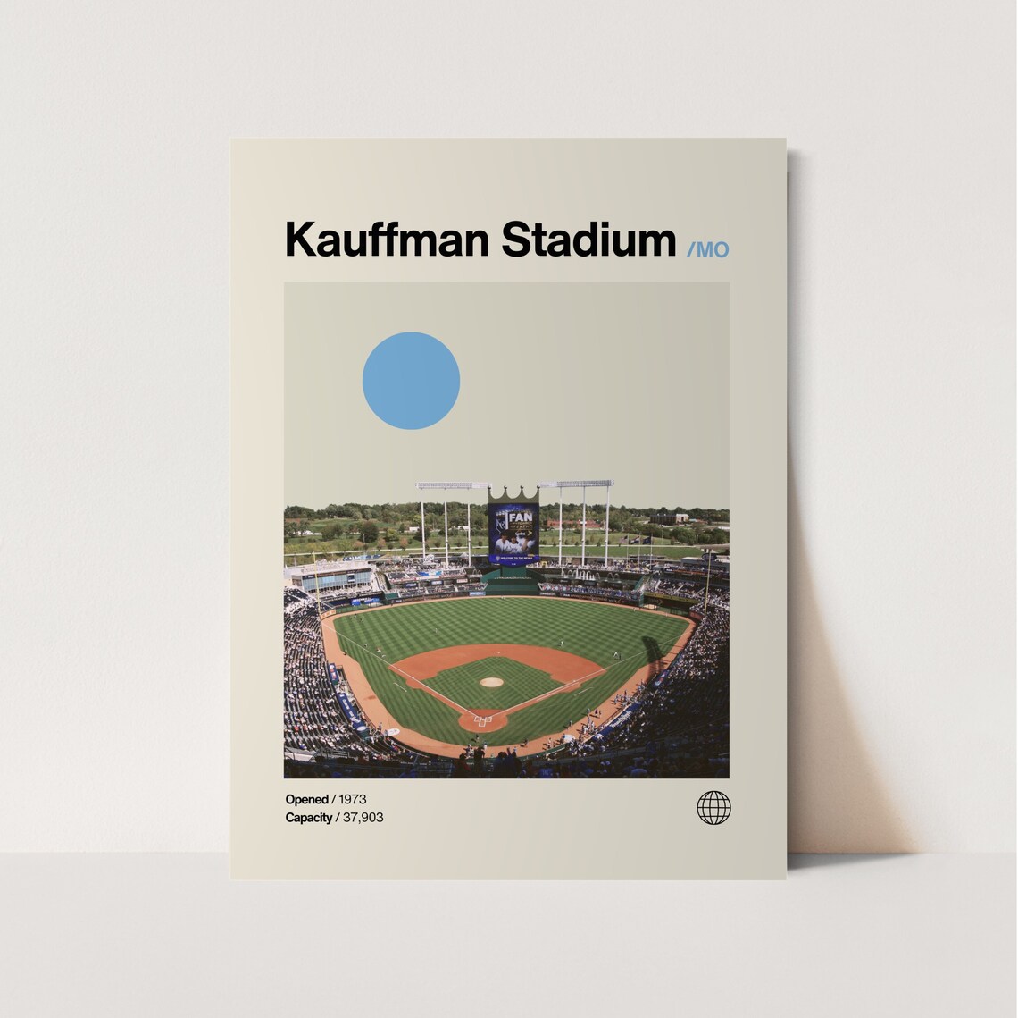 Kauffman Stadium Royals Minimalist Art Print