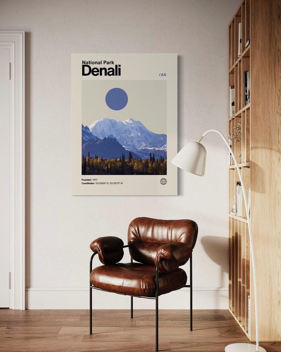 Denali National Park Alaska Snow Peak Mountain Photo Travel Poster - Image 3