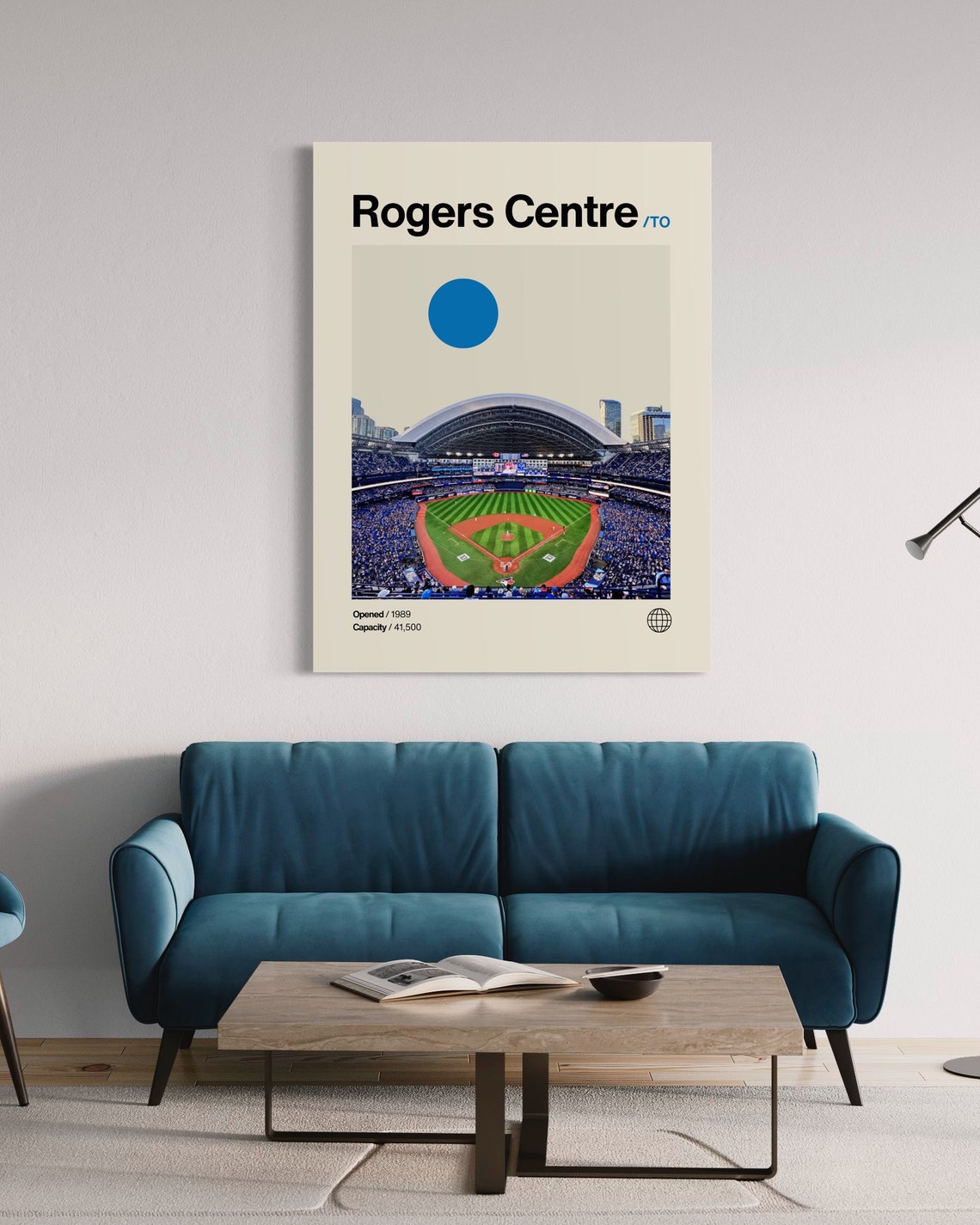Rogers Centre Toronto Blue Jays Baseball Stadium Minimalist Poster Art - Image 2
