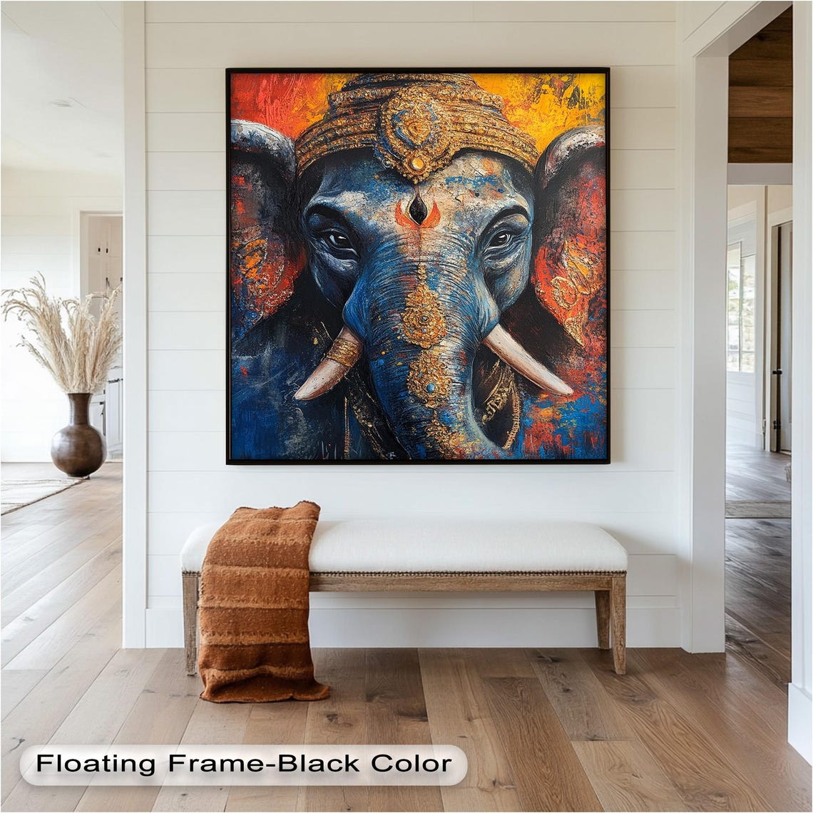 Ganesh Elephant, Hindu Decor Spiritual Accent - Image 2
