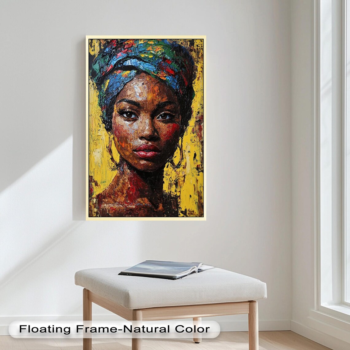 African Woman Portrait, Ethnic Beauty Decor - Image 4
