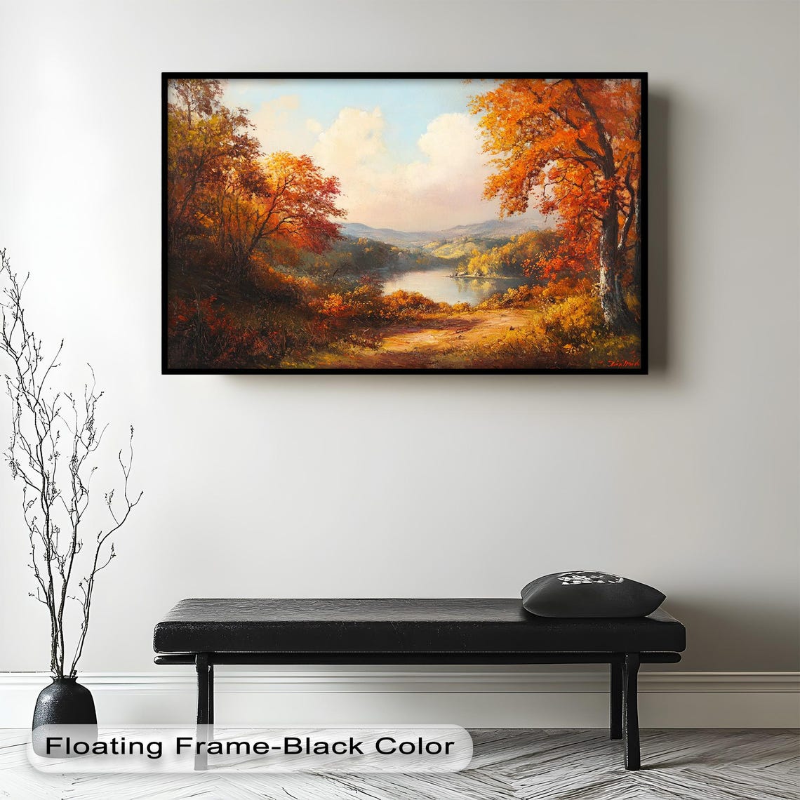 Autumn Valley Landscape, Fall Forest Scene - Image 4