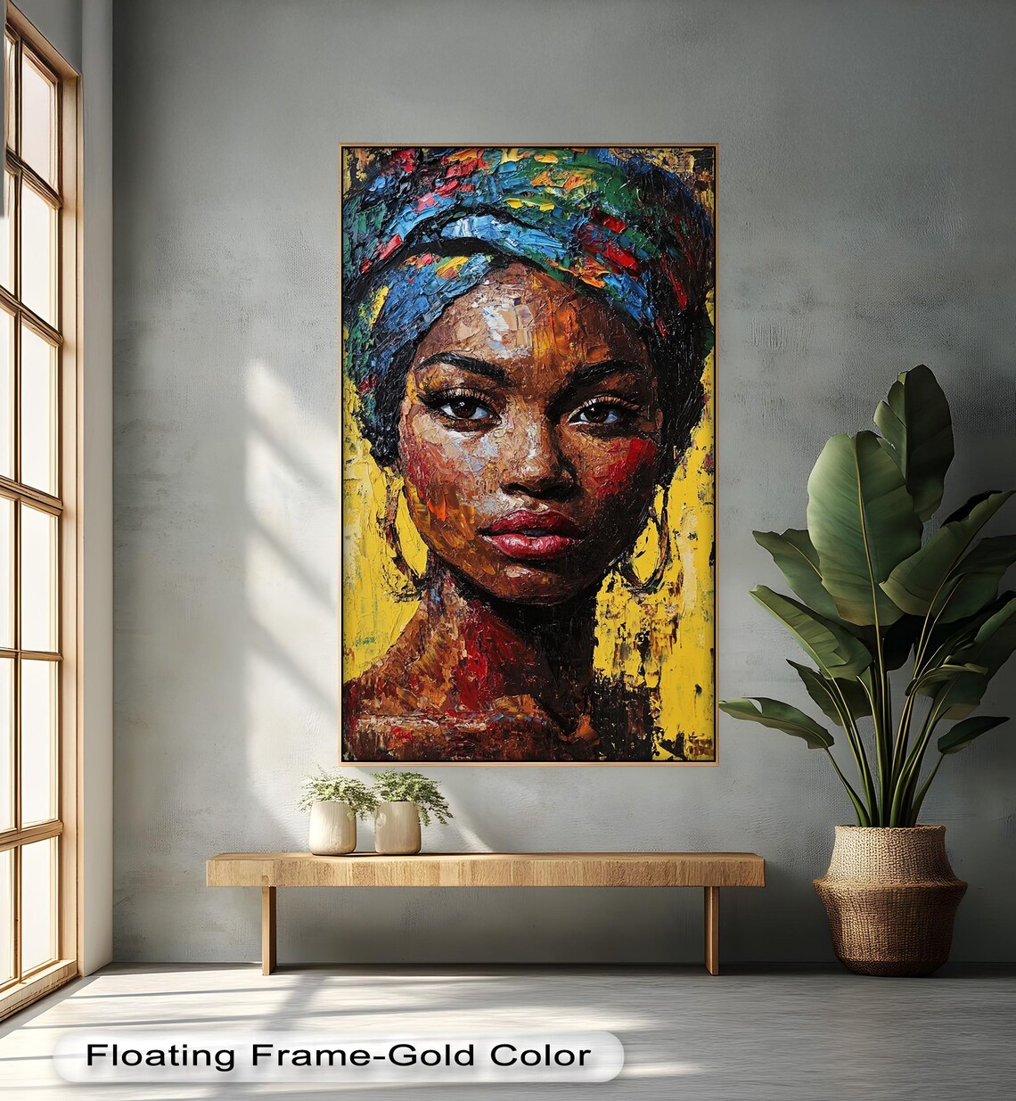African Woman Portrait, Modern Boho Decor - Image 2