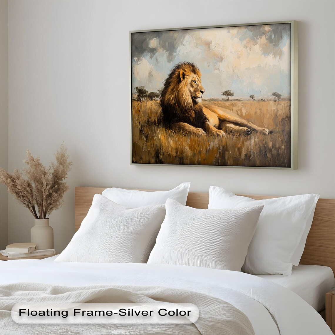 Majestic Lion Safari Wildlife Decor, Rustic Wall Accent - Image 2