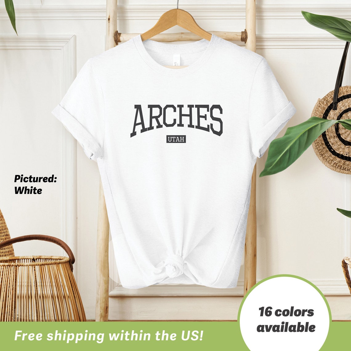 Arches Utah Collegiate Lettering National Park Style Typography Poster - Image 4