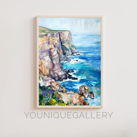 Cape Of Good Hope Oil Painting South Africa Wall Art Poster Ocean Landscape Print For Home Decor