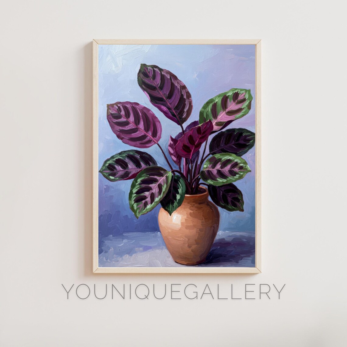 Calathea Prayer Plant, Botanical Illustration