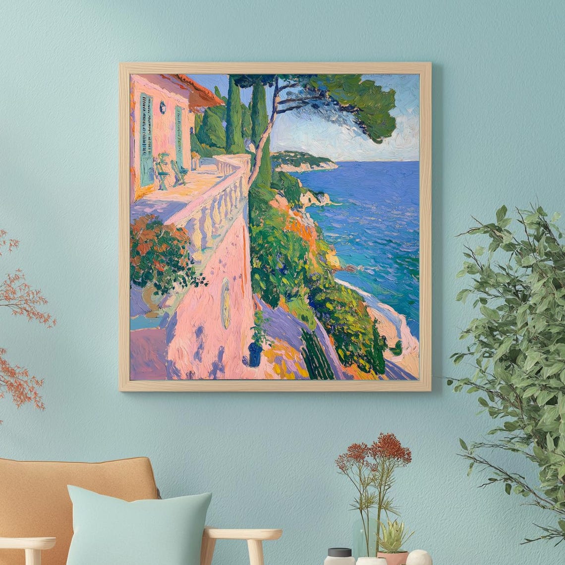 South Of France Canvas Art Provence Landscape Print Scenic French Country Wall Decor Serene Travel Artwork For Home Or Office