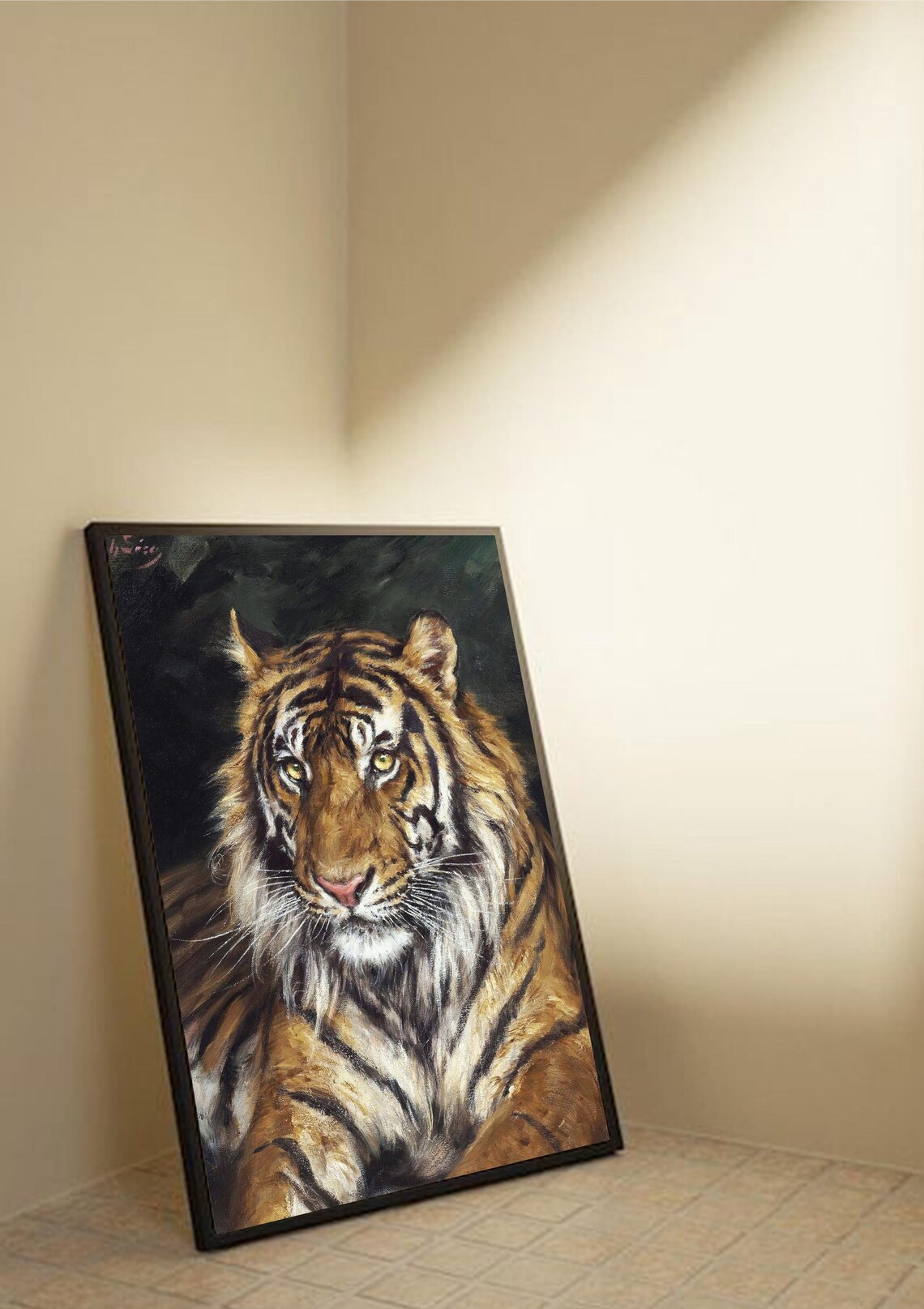 Geza Vastagh A Reclining Tiger, Vintage Wildlife Poster - Image 2