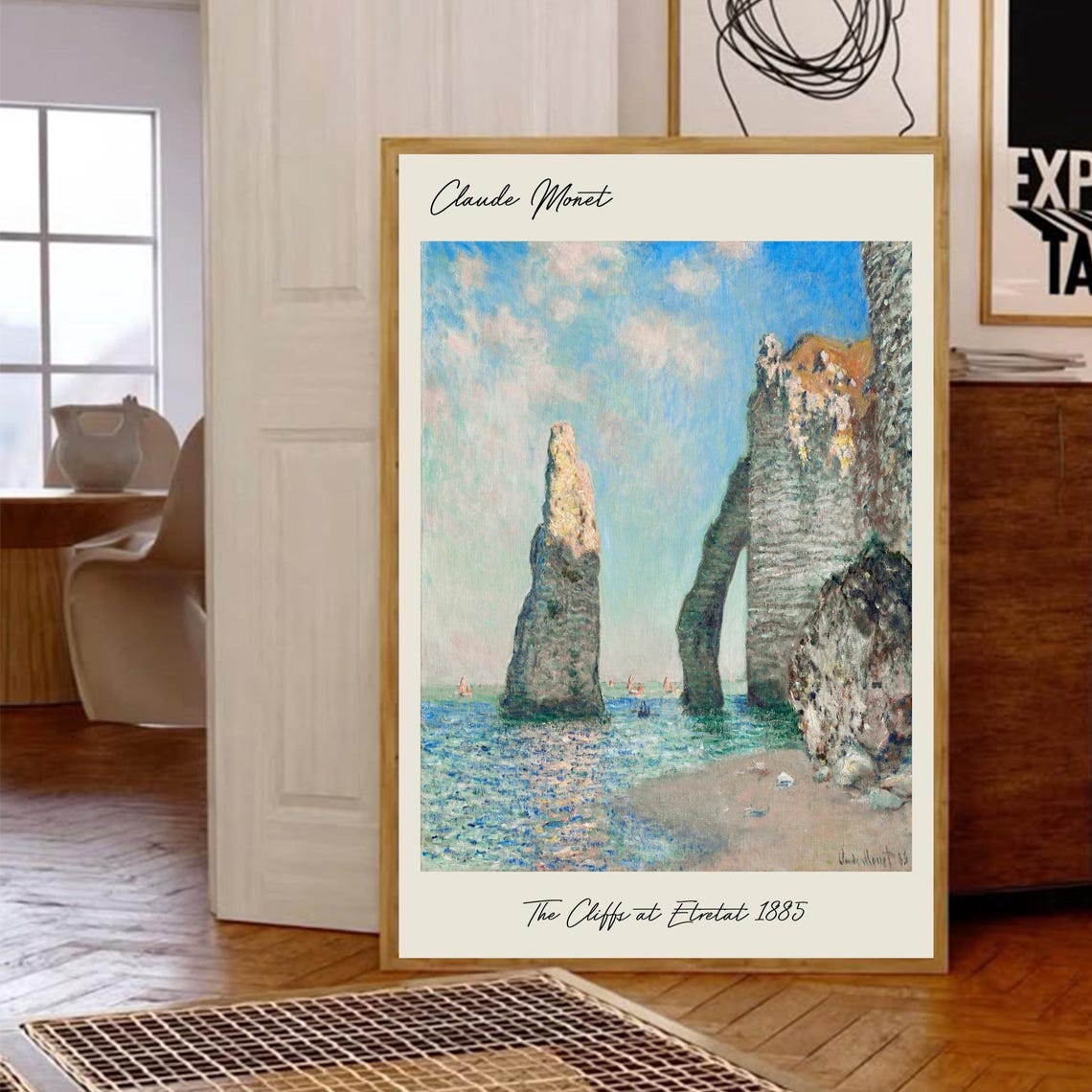 Claude Monet, The Cliffs At Tretat 1885, Poster