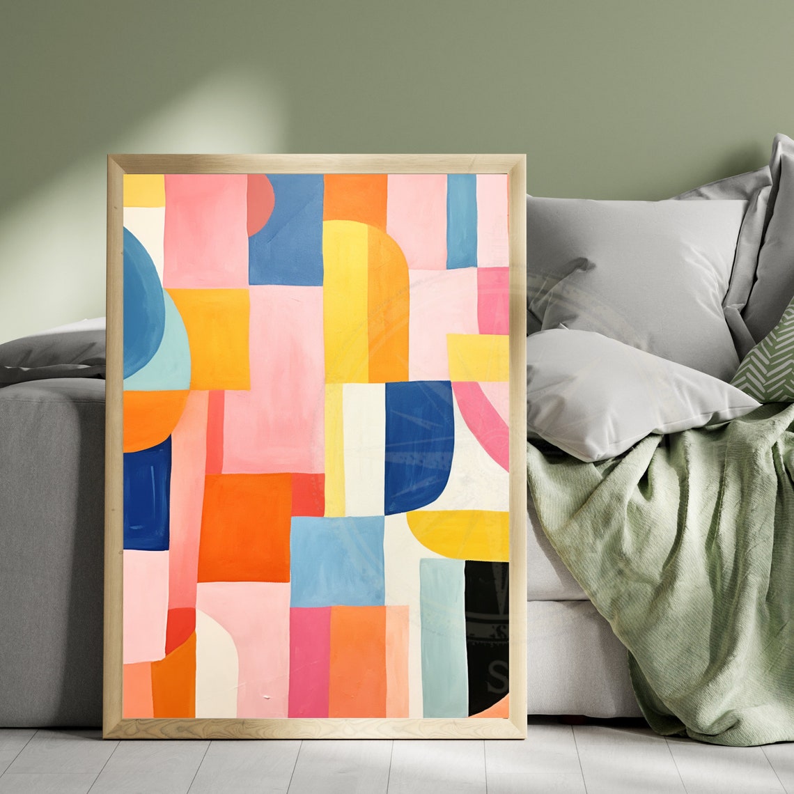 Abstract Print Colorful Geometric Poster Contemporary Art