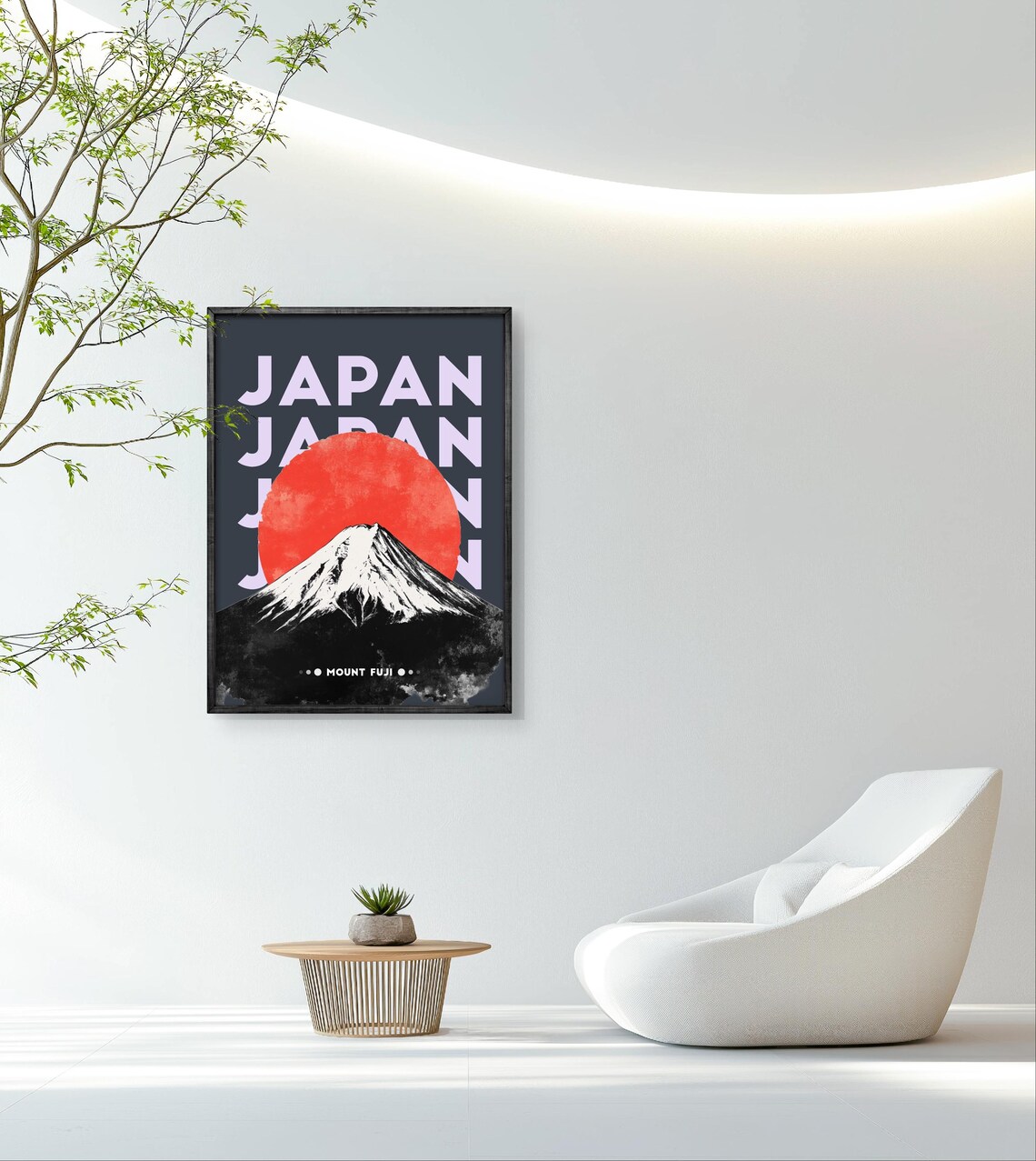 Mount Fuji Minimalist Japanese Travel Decor Poster - Image 2