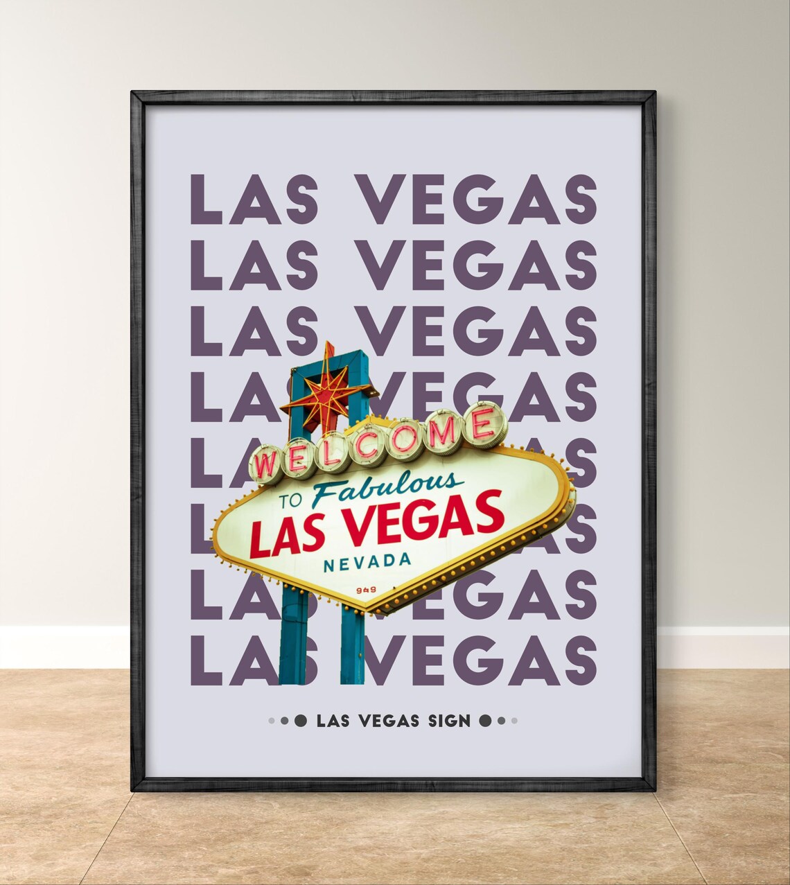 Iconic Las Vegas Vintage Sign Travel Poster - Image 3
