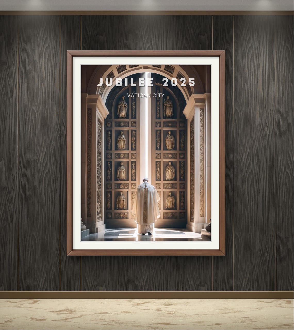 Jubilee 2025 Vatican City Holy Door Pilgrim Sacred Art Poster - Image 2