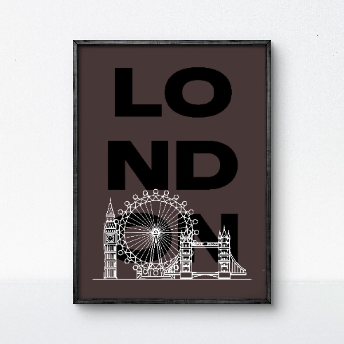 London Skyline Minimalist Poster, Big Ben Art Print