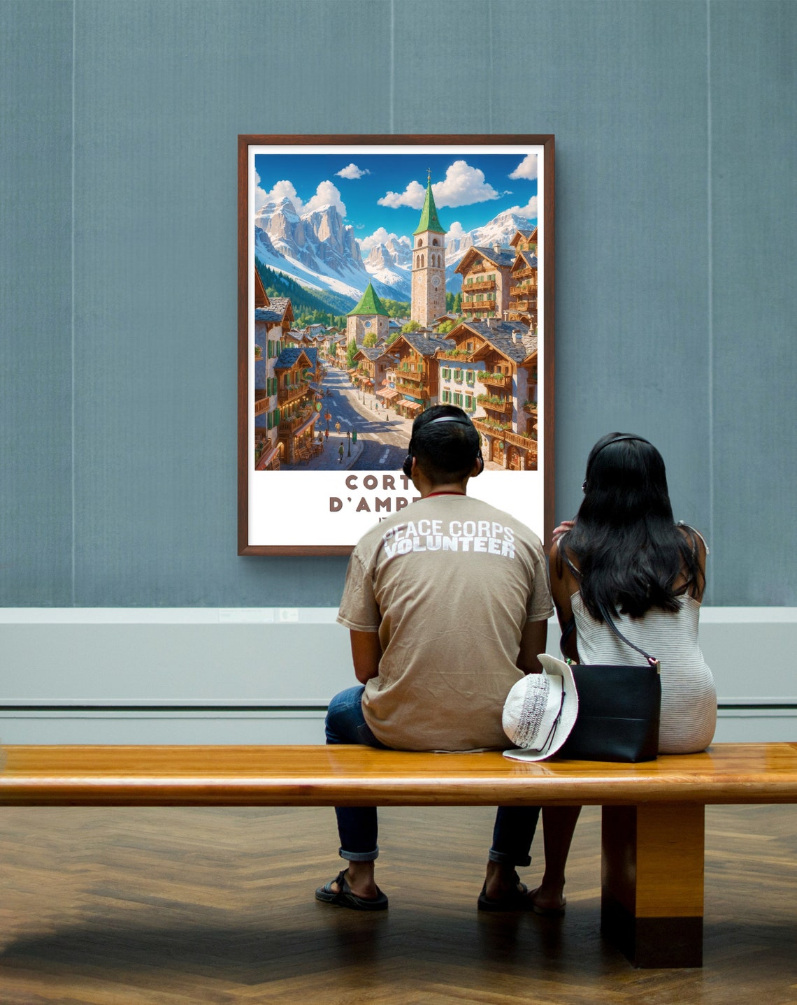 Cortina D'Ampezzo Italy Alpine Village Dolomites Ski Resort Poster - Image 3