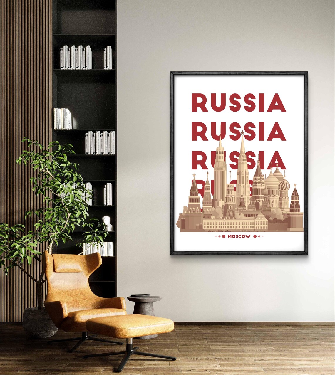 Russia Poster, Moscow Skyline With Kremlin - Image 3