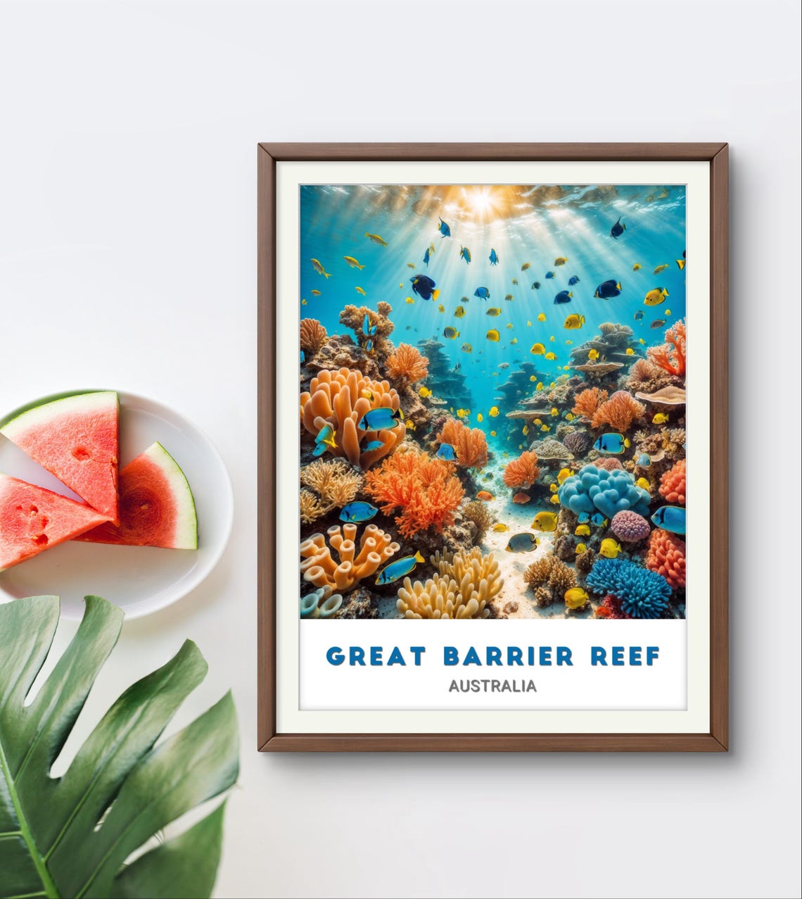 Great Barrier Reef Coral Gardens Tropical Fish Australia Poster - Image 3