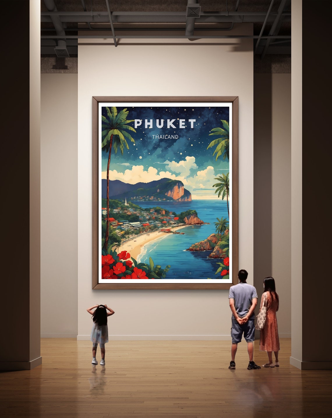 Phuket Thailand Starry Night Beach Tropical Paradise Island Poster - Image 2