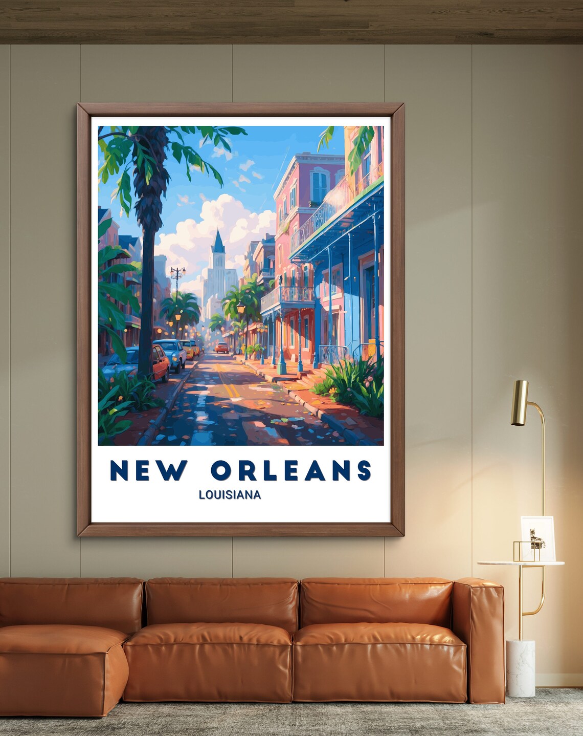 New Orleans Louisiana French Quarter Balcony Street Scene Poster - Image 3
