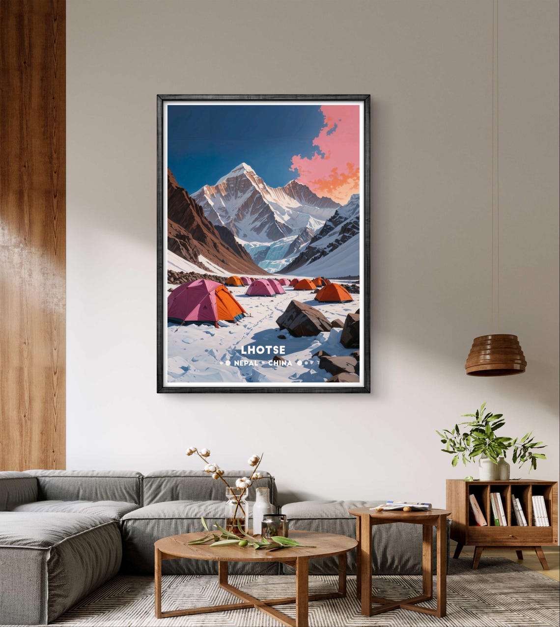 Lhotse Himalaya Mountain Base Camp Colorful Expedition Tents Poster - Image 4