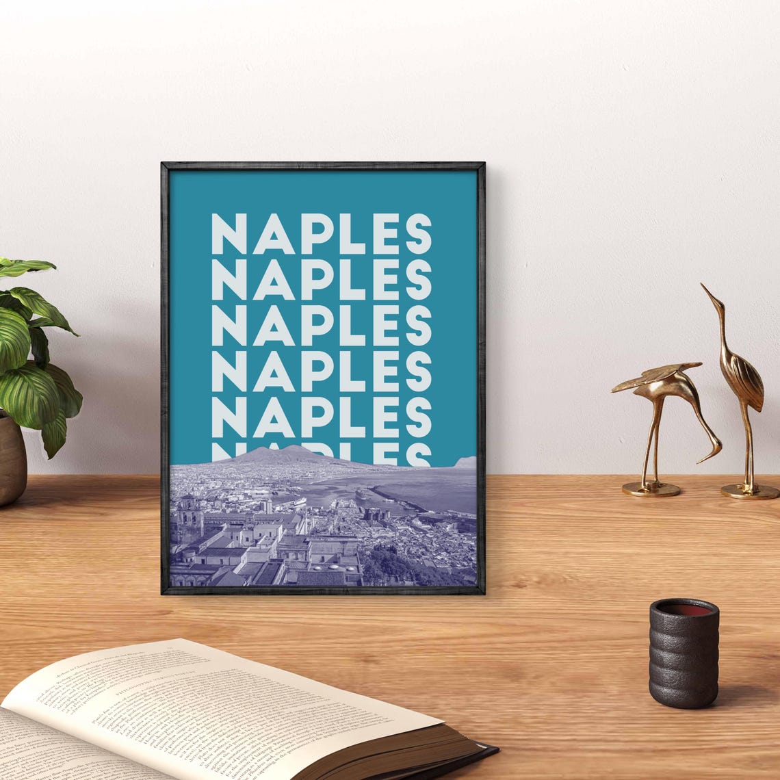 Naples Poster With Bold Typography And Scenic View For Modern Wall Art And Travel Enthusiasts - Image 3