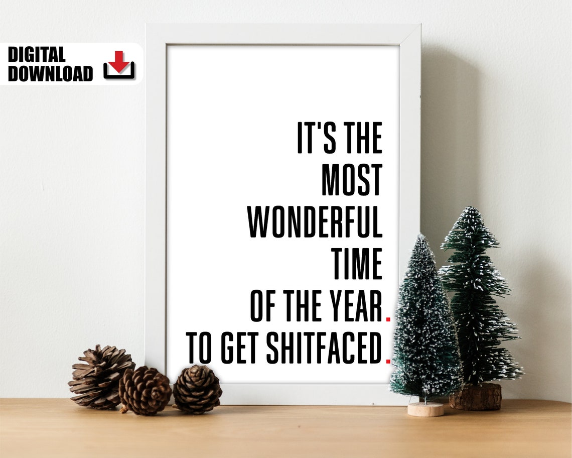 Sarcastic Holiday Humour Poster Rude Christmas Sayings Teen Room Holiday Decor Wall Art Adult Quote Print Secret Santa Gift - Image 2