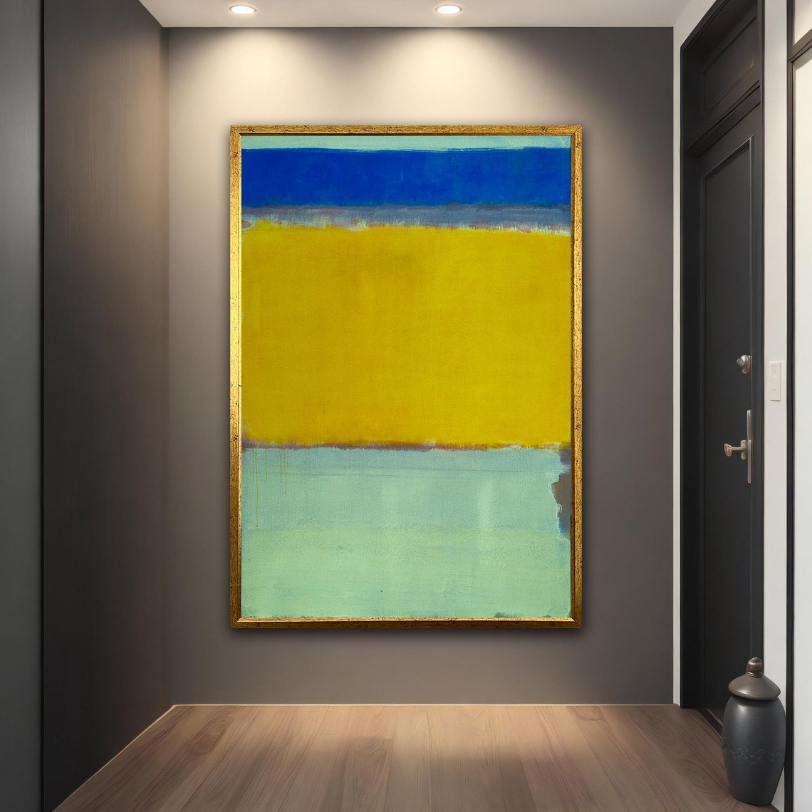 Rothko Style Yellow Blue Green Color Field Abstract Wall Art Print - Image 2