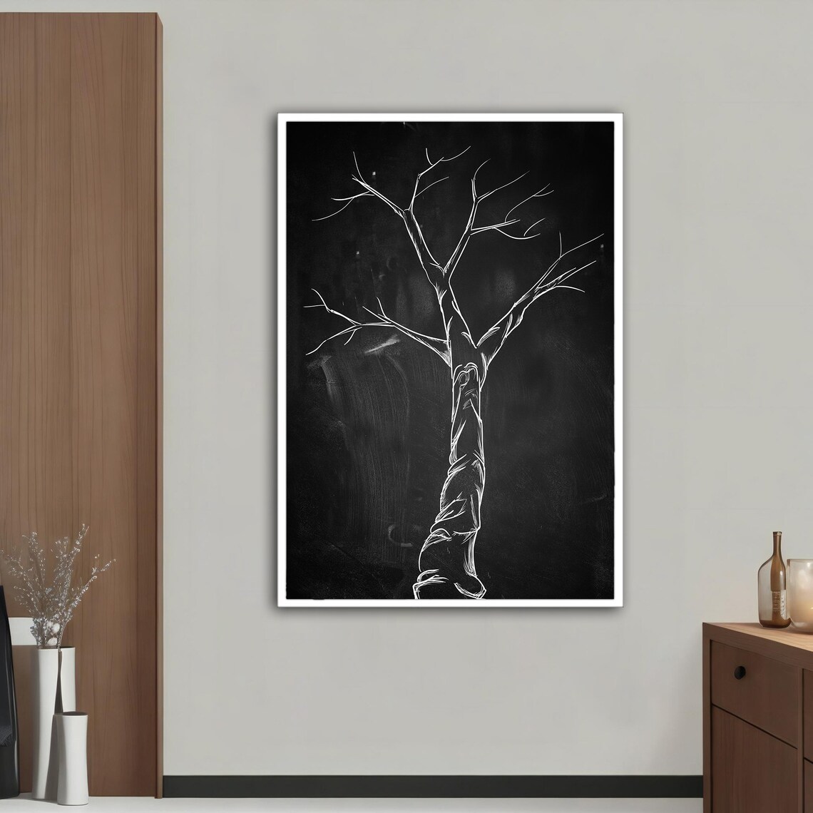 Black Tree Modern Abstract Art Print - Image 5