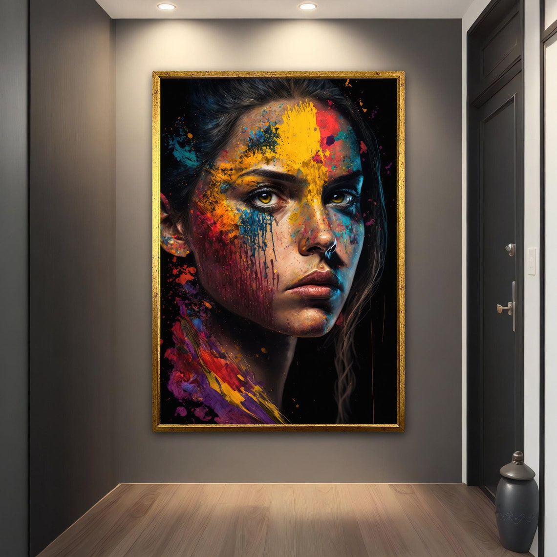 Colorful Modern Woman Wall Art Colorful Modern Woman Print Colorful Abstract Woman Painting Feminine Woman Wall Decor - Image 4