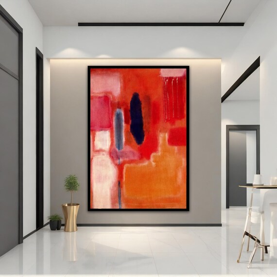 Mark Orange Wall Art Mark Rothko Production Modern Wall Art Abstract Art Orange Abstract Painting Orange Modern Wall Art