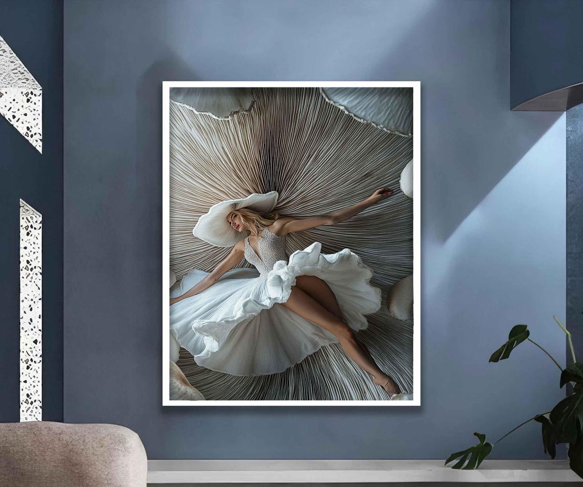 Woman In White Dress Woman Wall Art Woman In The White Hat Painting Woman Painting Modern Woman Wall Decor Modern Art - Image 2