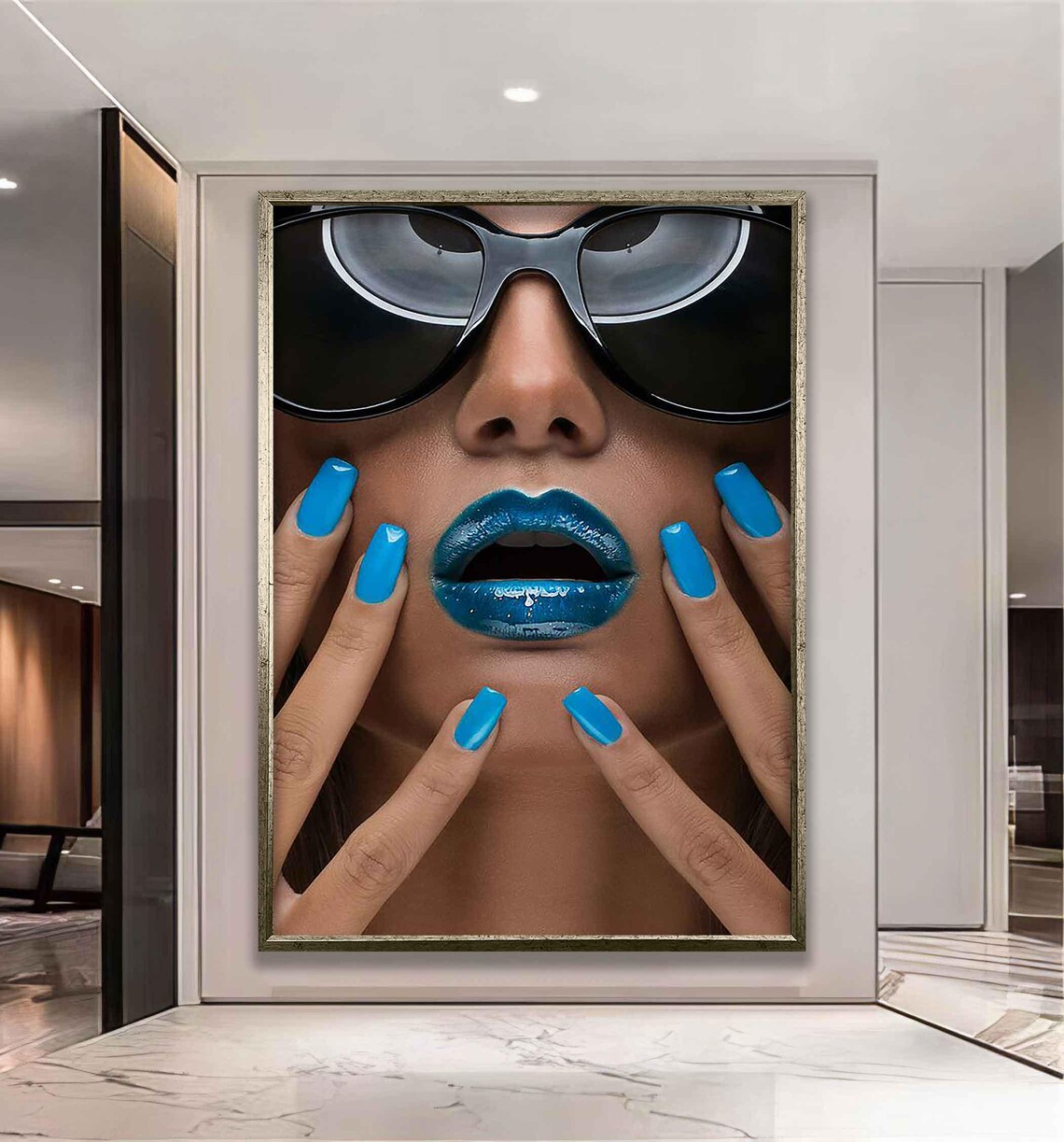 Woman Modern Woman Wall Art Beauty Center Wall Art Make Up Nail Art Print Woman Painting - Image 2