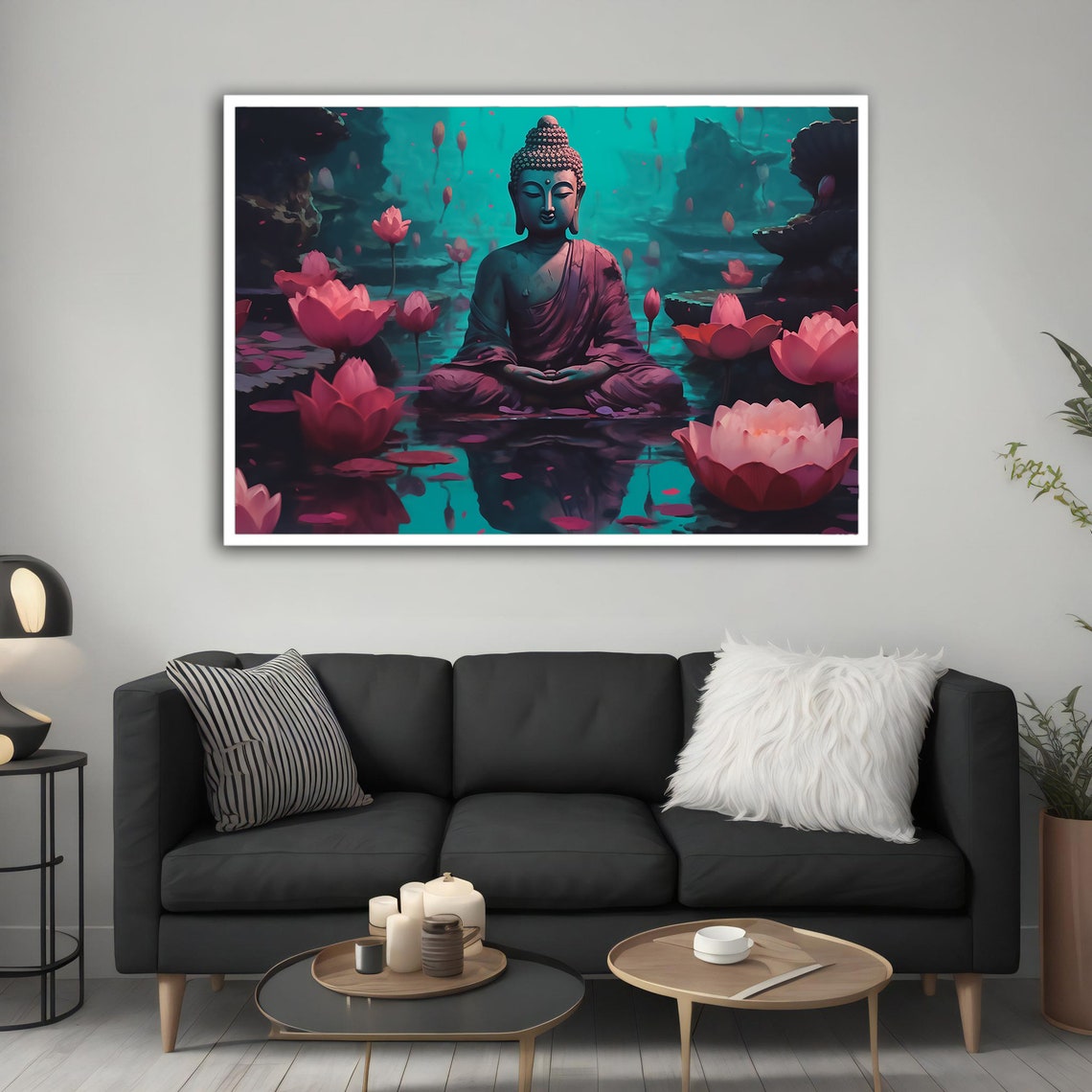 Buddha Modern Meditation Art Print - Image 3