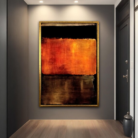 Mark Black And Orange Wall Art Mark Rothko Production Modern Wall Art Abstract Art Black And Orange Abstract Painting