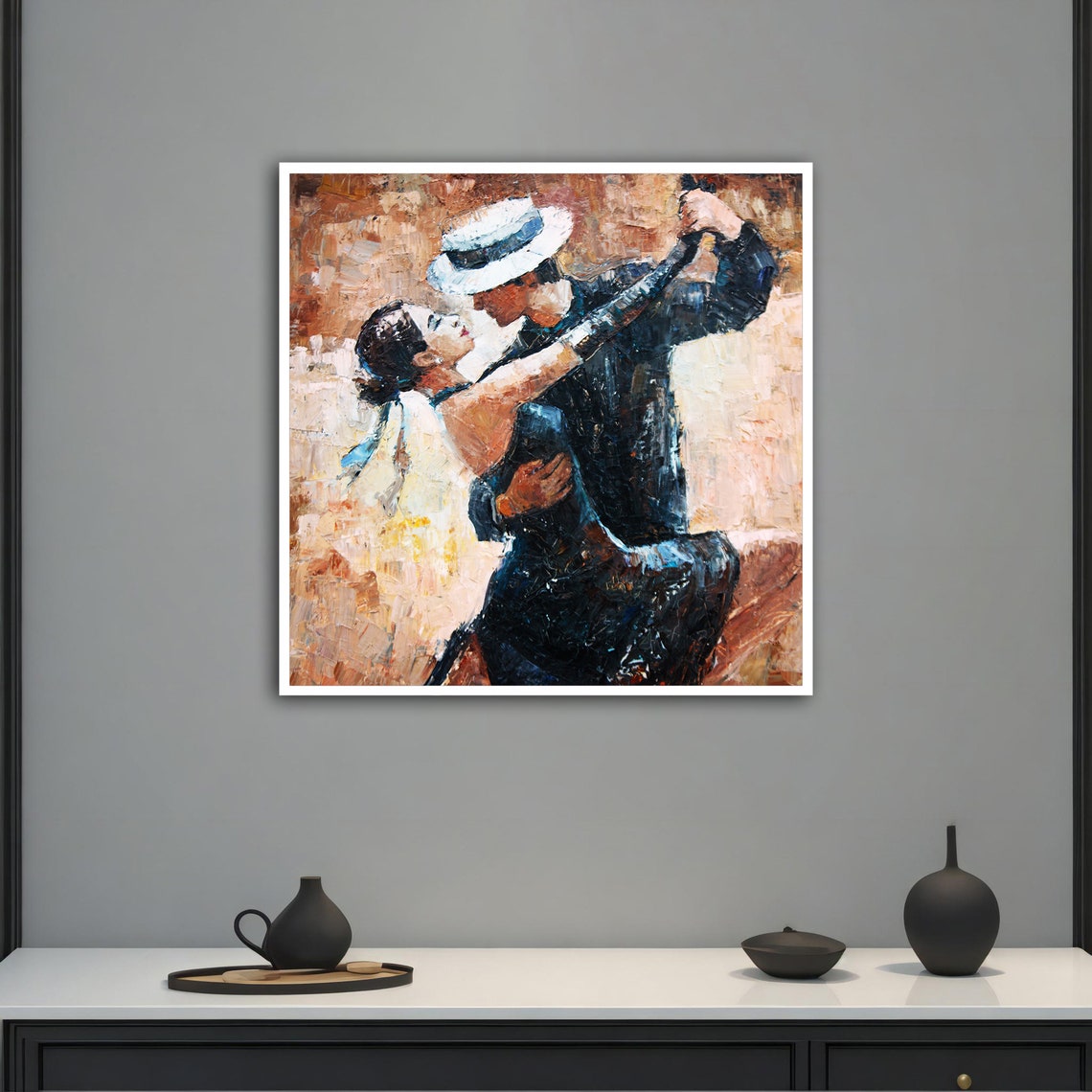Dancers Abstract Poster, Modern Print - Image 3