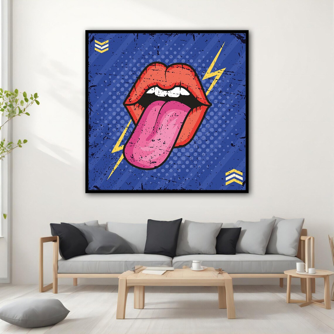 Tongue Out Graffiti, Red Lips Pop Art Poster - Image 5