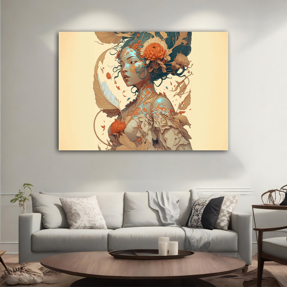 Asian Woman Modern Wall Art Asian Woman Asian Wall Art Asian Woman Ethnic Asian Woman Print - Image 4