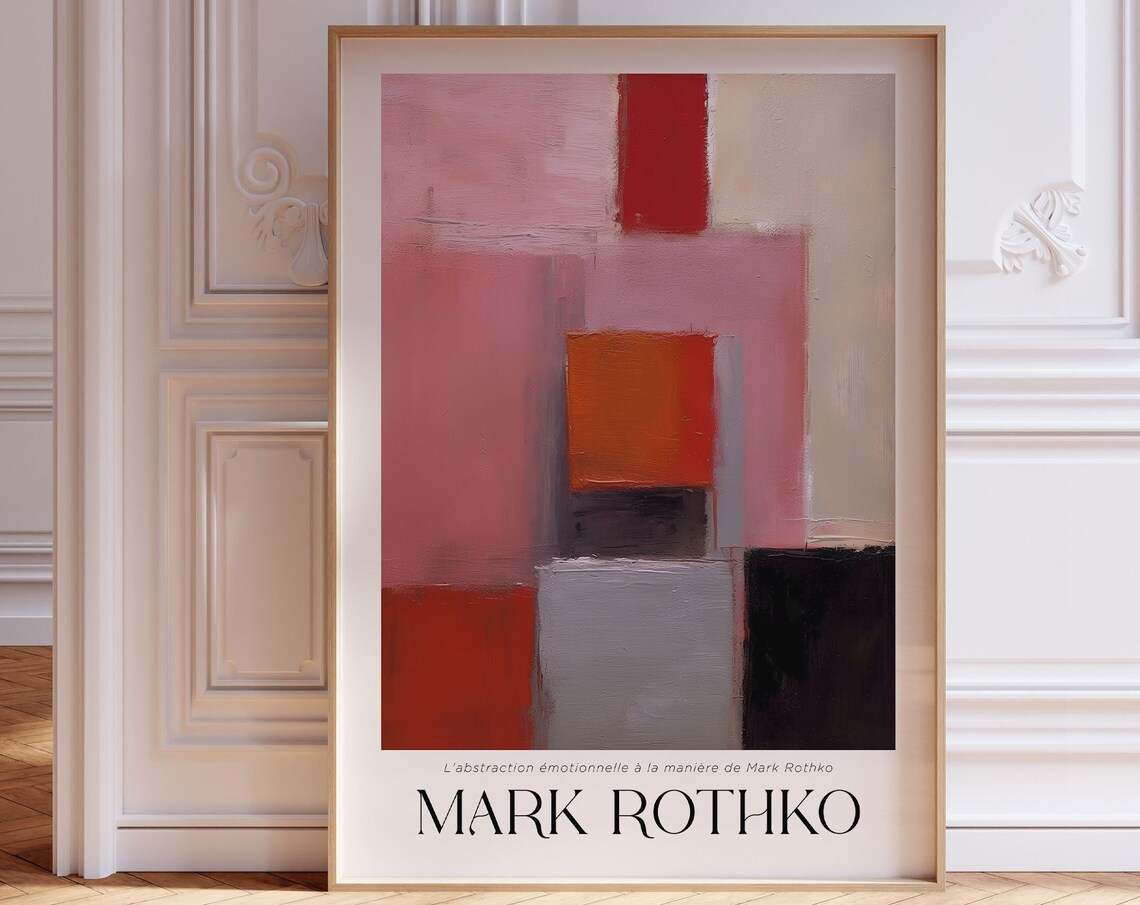 Mark Rothko Inspired Poster, Modern Wall Decor