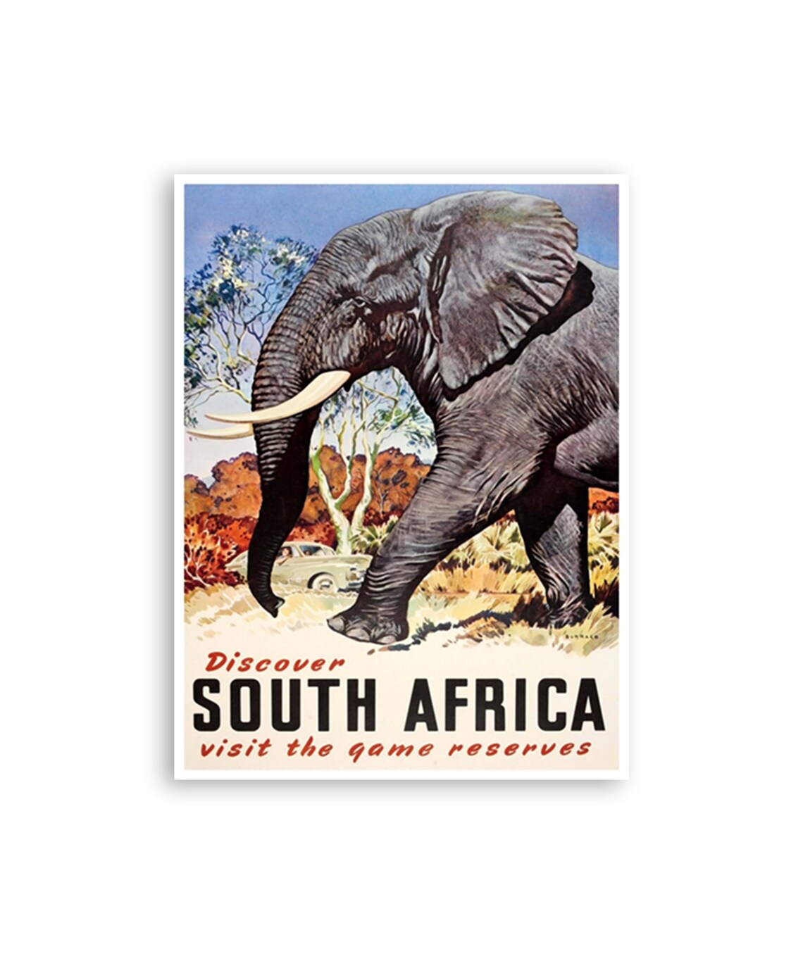 Africa Retro Travel Poster, African Art Wall Print - Image 2