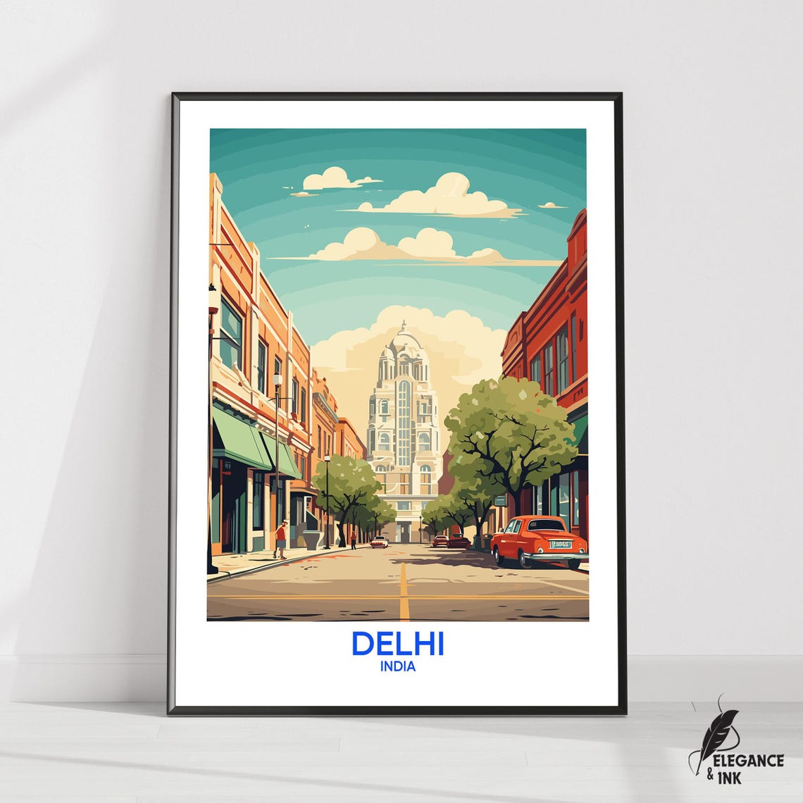 Delhi Posterdelhi Travel Printdelhi Wall Artdelhi Decordelhi City Gift Ideadelhi Housewarming Giftindia Print