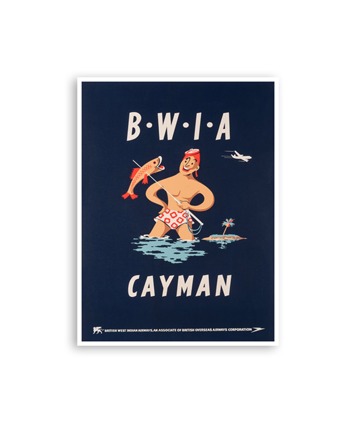 Cayman Islands Retro Travel Poster Print