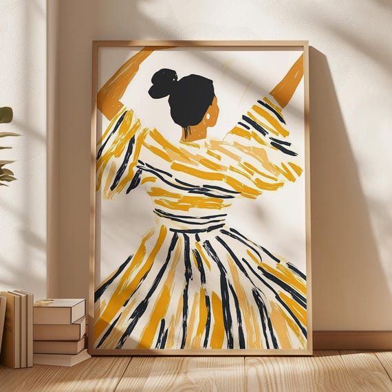 Modern Woman Abstract Female Poster, Minimalist