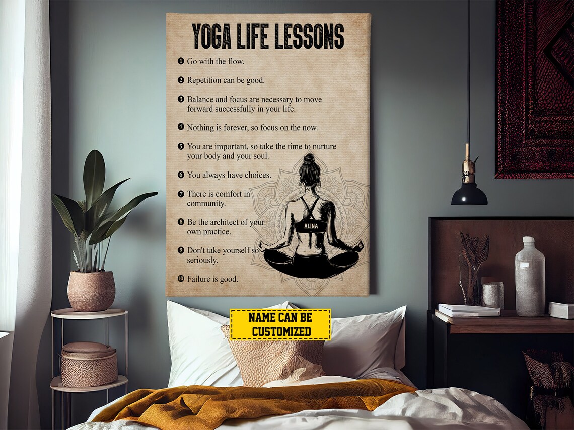 Personalized Yoga Life Lessons Art Print, Daughter - Image 2