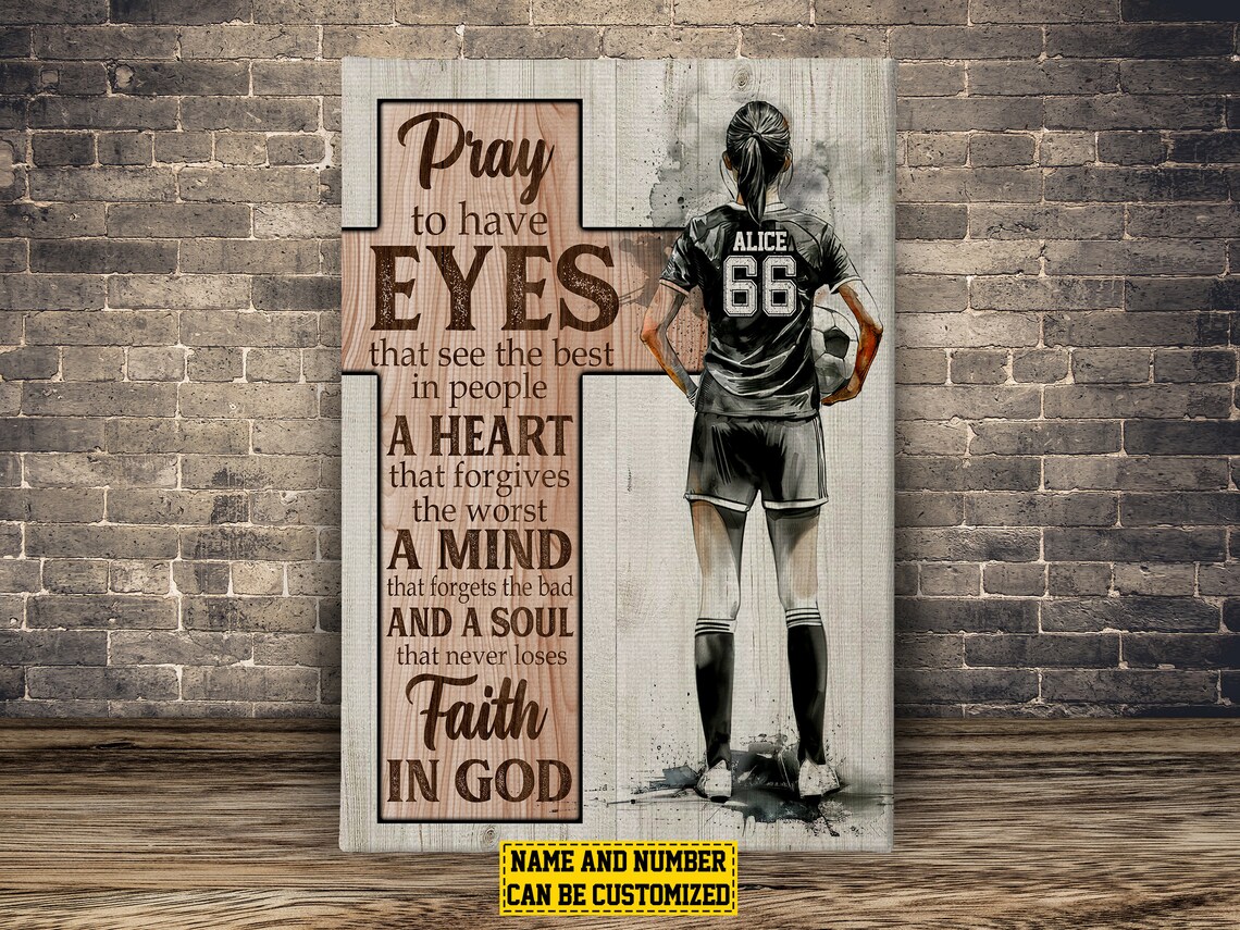 Soccer Faith In God Personalized Poster Print - Image 2