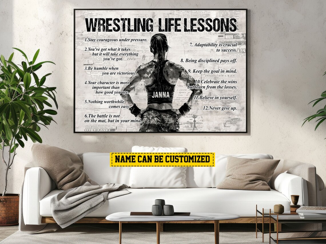 Personalized Wrestling Life Lessons Poster Print - Image 2
