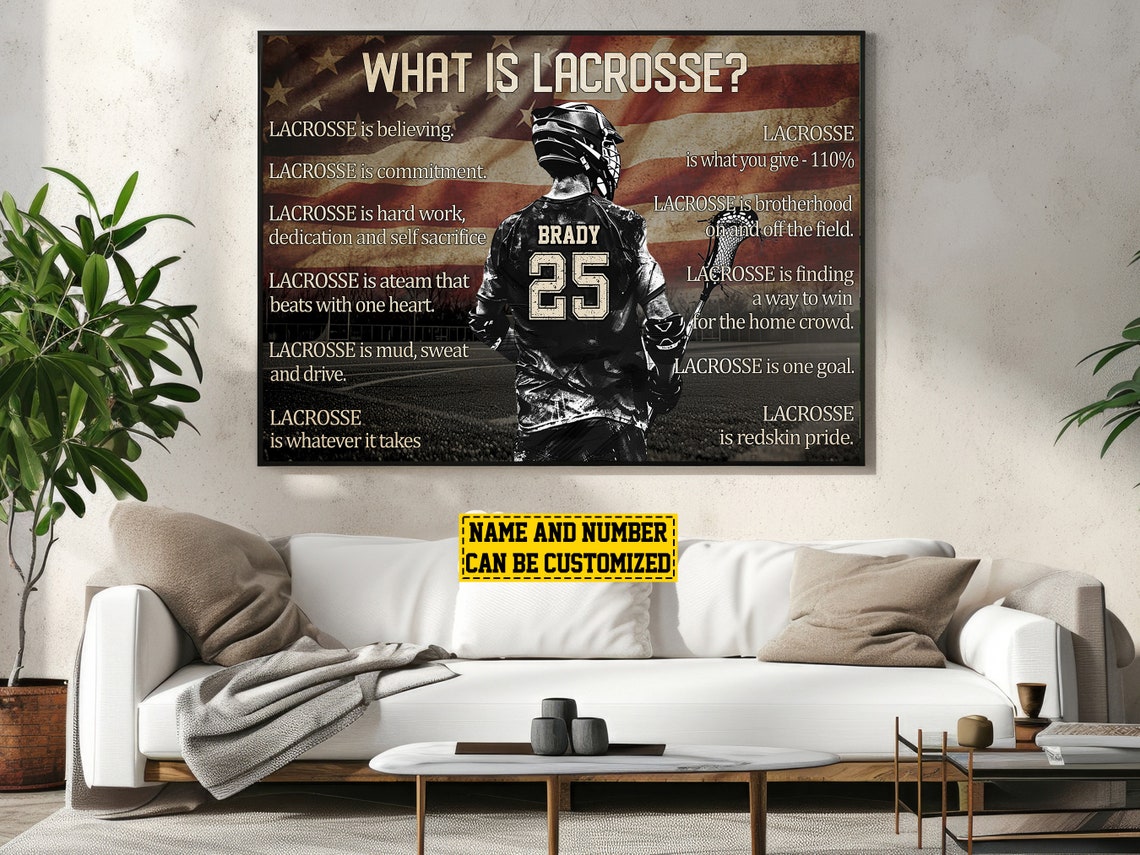 What Is Lacrosse Personalized Print Lacrosse Poster Print Lacrosse Gift For Boy Man - Image 3