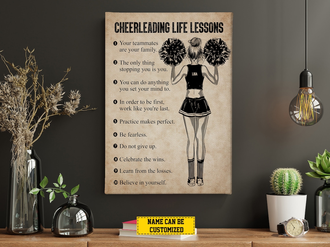 Personalized Cheerleading Life Lessons Art Print