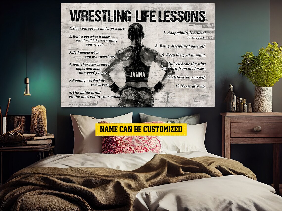 Personalized Wrestling Life Lessons Poster Print - Image 3